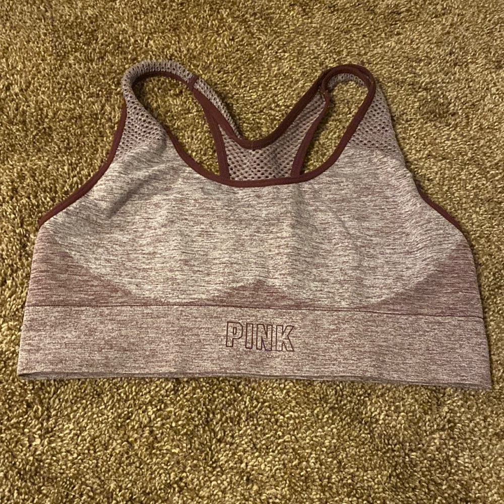 Pink sports bra